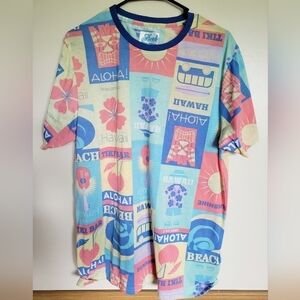 Fresh Prints of Bel-Air Men's Hawaii Aloha Bahama Hawaiian Tshirt Size Large
